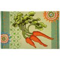 Home Fires Home Fires PY-JB096 22 in. x 34 in. Accents Garden Carrots Indoor Rug - Light Green PY-JB096